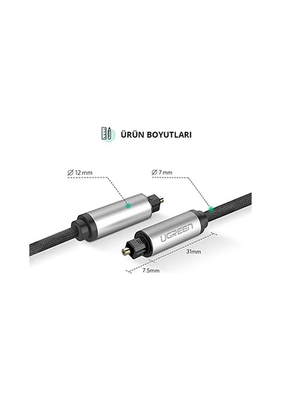 Ugreen 5.1 Dijital Toslink Optik Ses Kablosu 1.5 Metre Diğer