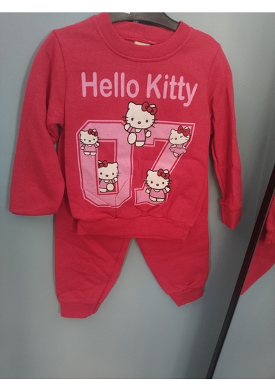 Güneş7 Güneş7hello Kity Kız Çocuk Eşofman Takımı Açık Kırmızı