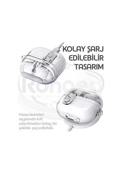 Samsung Galaxy Buds 3 Pro Ve Buds 3 İçin Güvenlik Kilit Tasarımlı Şeffaf Kulaklık Kılıfı Darbeye Çizilmeye Ve