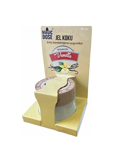 4 Adet Magic Dose Dekoratif Ahşap Kapaklı Jel Koku 50ml - Vanilya