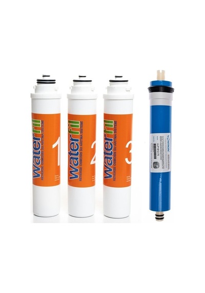 Sulook Waterlife Su Arıtma Cihazı Uyumlu Tak-çevir 4'lü Filtre Seti, Vontron Membranlı