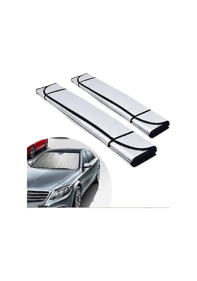 Techmrt Oto Ön Cam Güneşlik Katlanabilir Uv Koruyucu Renault Megane Hyundai İ20 Opel Astra Toyota Co