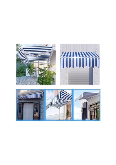 Bu Geri Çekilebilir Veranda Tente Kumaş Yedek Üst Kapak, Güneşlik Kanopi Kanvas, Suya Dayanıklı Polyester Yedek Tuval, Tente, Güverte, Balkon, Avlu, Ou 4 X 2,5 M 13 X 8,2 Ft Diğer