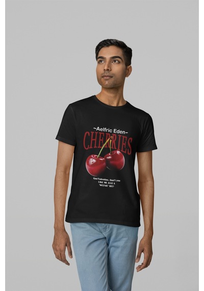 Nevermind Unisex Erkek/kadın Cherrıes Özel Baskılı Oversize Pamuklu Bisikle Siyah Nevermind Unisex Erkek/kadın Cherrıes Özel Baskılı Oversize Pamuklu Bisikle Siyah