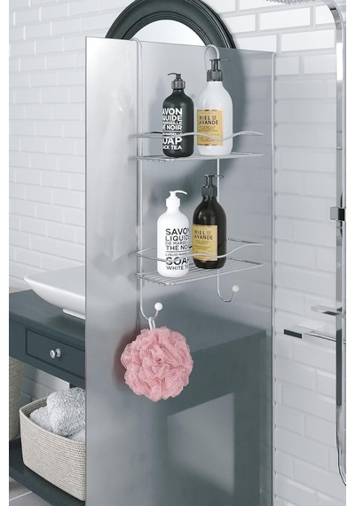 Tekno-tel Bk062 2 Katlı Duş Rafı Sabunluk, Krom Çok Renkli