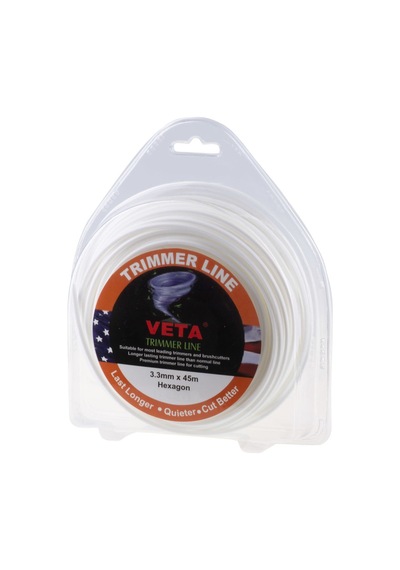Veta 131724 Tırpan Misina Pro 3.3mm 45m Beyaz 6 Köşe