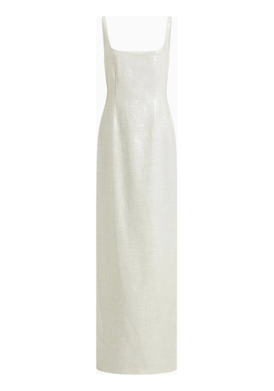 16arlington 16arlıngton Electra Gown Linen Payetli Elbise Beyaz