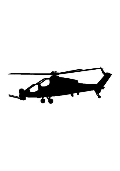 Helikopter Atak Duvar Dekor Sticker 60 X 24 Cm