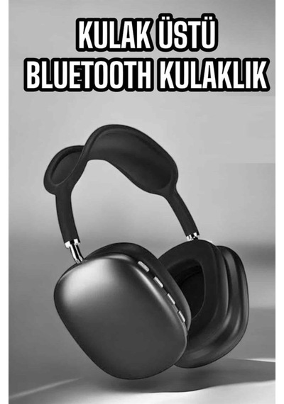 P9 Plus Kulaklık Siyah Bluetooth Bağlantılı Kulak Üstü Kablosuz -