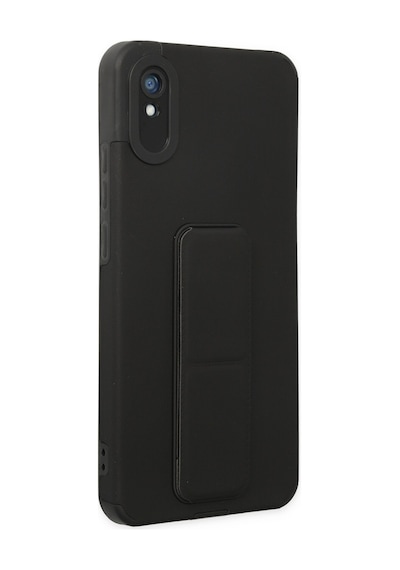 Redmi 9a Kılıf Mega Standlı Silikon - Siyah Renk