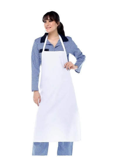 Beyaz Askılı Önlük Unisex Beyaz