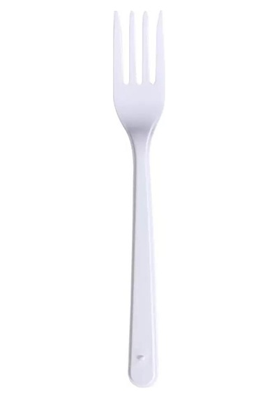 Plastik Çatal Beyaz Renkli Parti Piknik Davet Doğum Günü Çatalı - 18 Cm. - 25 Adetlik Paket