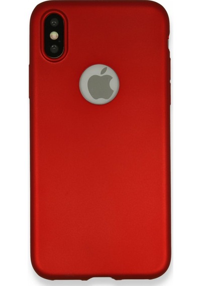 Apple Uyumlu iPhone X Kılıf Esnek Yapılı First Silikon Kapak Bordo