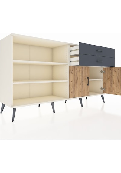 Hyperion Konsol 3 Raflı 2 Çekmeceli 2 Kapaklı 176x44x99 Aytaşı-ça Aytaşı-çam/antrasit Hyperion Konsol 3 Raflı 2 Çekmeceli 2 Kapaklı 176x44x99 Aytaşı-ça Aytaşı-çam/antrasit