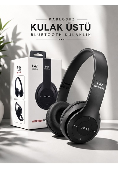 Kulak Üstü Tf Kart Ve Aux Destekli Ergonomik Bluetooth Kulaklık - Lisinya