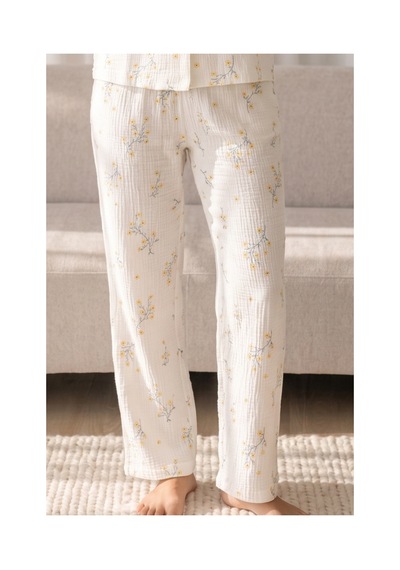 Fit Women Kadın Loose Uzun Paça Pamuk Çok Renkli Pijama Takımı
