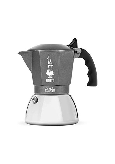 Brikka İndüksiyon: 4 Cups Ocak Üstü Bol Köpüklü Espresso Pişirici - 170ml - Alt Hazne: Dış Paslanmaz Çelik İ