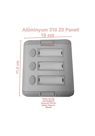Ender 3 Lü Alüminyum Zil Paneli