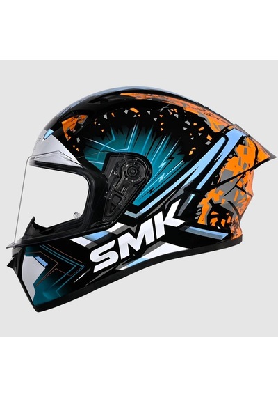 Smk Stellar-s01 Flare Kapalı Kask Gl275 Mavi Turuncu