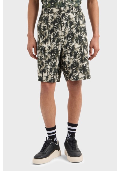 Armani Exchange Erkek Short Xm000427 Af14869 F0039 Beyaz - Yeşil