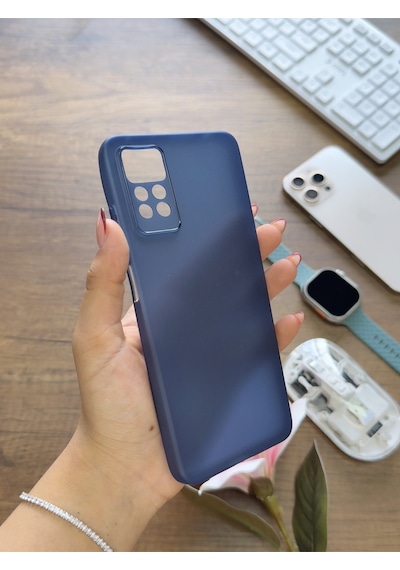 Redmi Note 11 Pro 4g Uyumlu Süper İnce Mat Ultra Thin Silikon Kılıf Lacivert