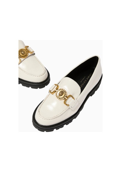 Kurt Geiger Mansion Patent Leather Loafers, Rugan Deri Ve Zamansız Şıklık Beyaz