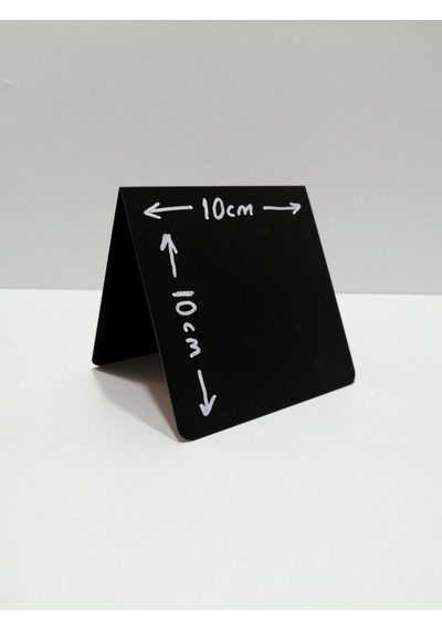 10 Adet Silinebilir Karatahta Siyah Etiket İsimlik10x10 Cm
