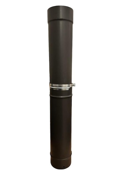 Ayarlanabilir Soba Borusu / Boy: 45 - 75 Cm / Çap: 13 Cm / Mat Siyah Emaye / Baba's Stove