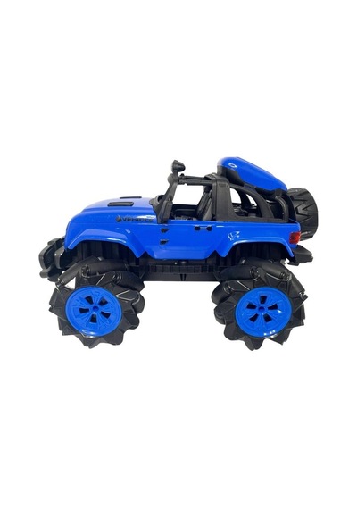 Işıklı Ve Sesli Canavar Araba 1:14 Ölçekli Spreyli Uzaktan Kumandalı Oyuncak Araba - 4x4 Mavi