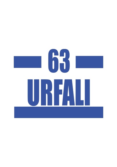 63 Urfalı Araba Sticker 17x17 Cm Mavi