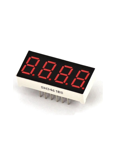 9.2mm 4lü 7 Segment Display Ekran Kırmızı Ortak Anot