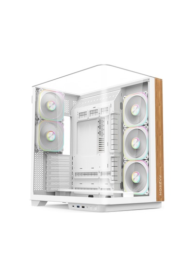 Fazeon F25 850w 80+ Bronze Full Modüler Gen5 Mesh 5x Argb Fanli Type-c Beyaz Atx Gaming Kasasi