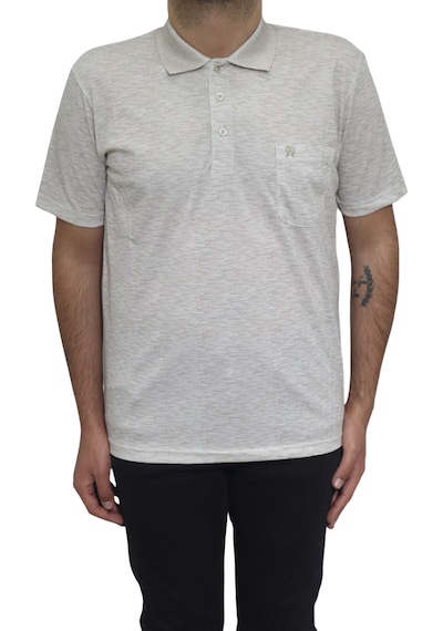 Santa Dmctekstil Erkek Kendinden Desenli Klasik Rahat Kalıp Tek Cepli Polo Yakalı T-shirt Krem Santa Dmctekstil Erkek Kendinden Desenli Klasik Rahat Kalıp Tek Cepli Polo Yakalı T-shirt Krem