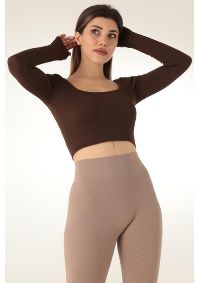 Doremi Seamless Straplez Uzun Kollu Fitilli Büstiyer 001