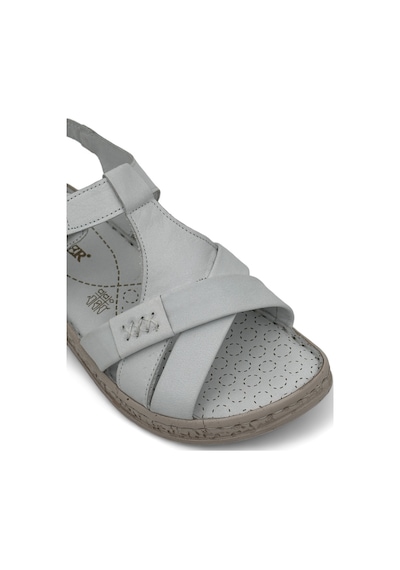 Voyager 9216 Kadın Deri Sandalet Saraçlı Beyaz