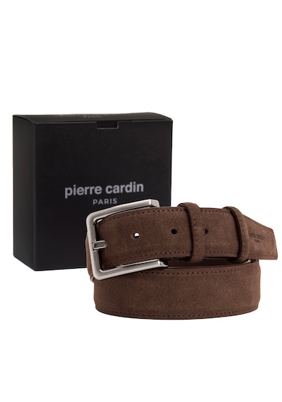 Pierre Cardin Suet Deri Erkek Kemer En 3,5 Cm Pc-1009 Kahve - Suet