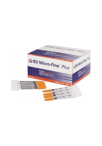 Bd Micro-Fine Enjektör U-100 0.5 ML 1 Paket x 100 Adet