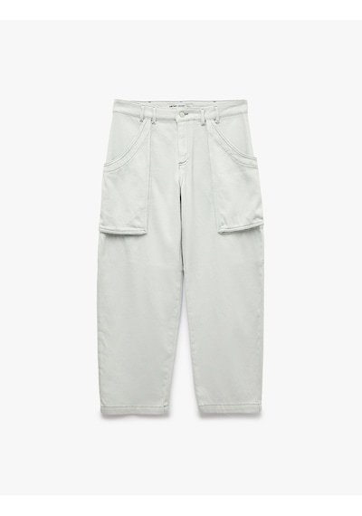 Koton Düşük Bel Dikiş Detaylı Pamuklu Cepli Normal Paça Baggy Pantolon - Baggy Jeans Mavi 7wal40031mw Koton Düşük Bel Dikiş Detaylı Pamuklu Cepli Normal Paça Baggy Pantolon - Baggy Jeans Mavi 7wal40031mw