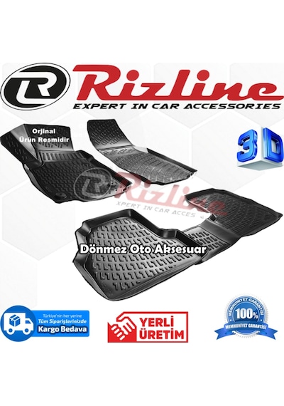 Opel Mokka 3D Paspas Havuzlu Siyah 2012-2016 Arası 4 Prç. Rizline N11.19683