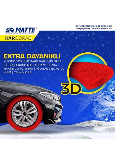 Lastik Kar Çorabı Kar Zinciri Muadili Yüksek Kalite Tekstil Kar Zinciri Active Series Small Diğer