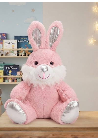 Pembe Peluş Tavşan 50 Cm Sevimli Ve Konforlu Uyku Yastığı Ve Sarılma Arkadaşı Dekoratif Oyuncak