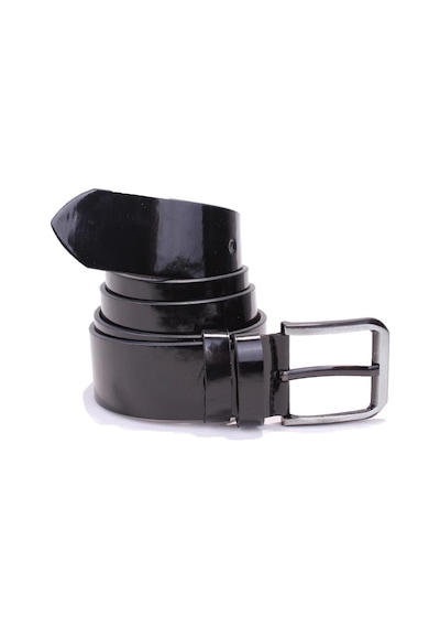 Dagoster DMK26-456 Siyah Rugan 4.5 CM Suni Deri Erkek Kemer Siyah Rugan