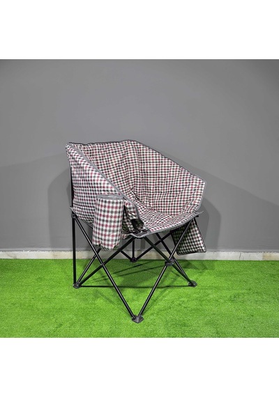 Argeus Balcony Comfort Katlanabilir Kamp Sandalyesi Kare Desenli Çok Renkli