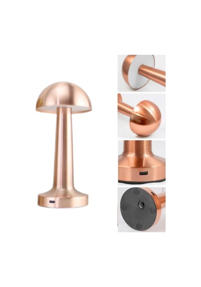Modern Bronz Mantar Masa Lambası Led Dokunmatik Dekoratif Aydınlatma Çok Renkli 27859930