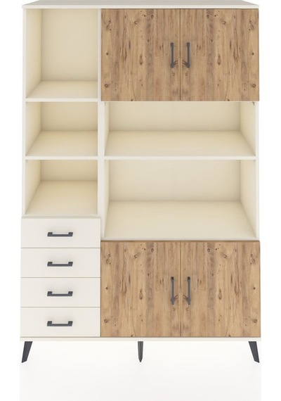 Hyperion Dolap 8 Raflı 4 Çekmeceli 4 Kapaklı 132x44x195 Aytaş... Aytaşı