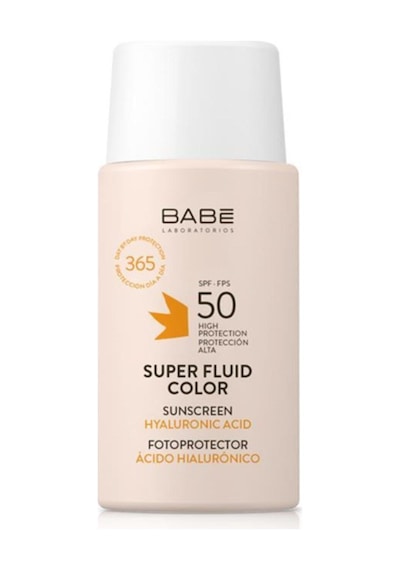 Babe Facial Sunscreen Super Fluid Color SPF50 50ml - Hyaluronik Asit İçeren Renkli Yüz Güneş Kremi