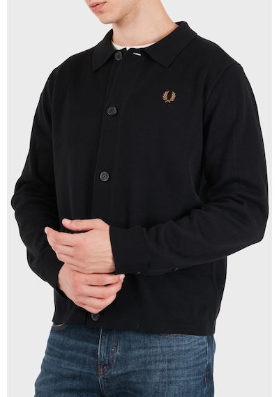 Fred Perry Logolu % 100 Pamuk Klasik Yaka Gömlek Erkek Gömlek K3311 102 Siyah SİYAH