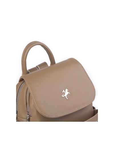 Nas Bag Kadın Sırt Çantası Çift Gözlü Spor Çanta 23x26x14 Cm Vizon Dona Çok Renkli