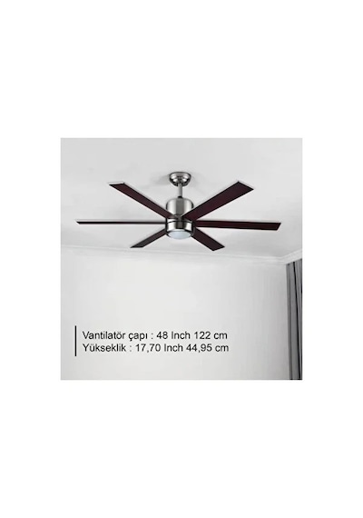 Rubenis RBT486BRW Aydinlatmali Tavan Vantilatörü