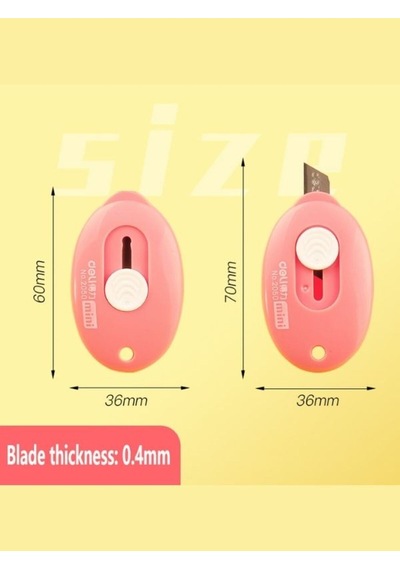 1 Adet Renkli Mini Çelik Bıçaklı Falçata Maket Bıçağı Bsnd9-v63x1